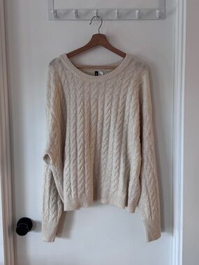 H&M Cream Cable Knit Sweater